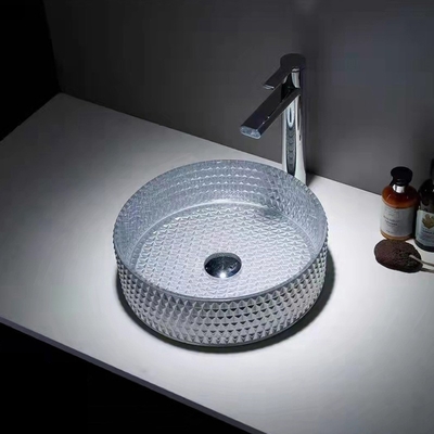 最も最近の様式のテーブルの上の洗面器銀製色、円形の流しボールの浴室360*360*112mm