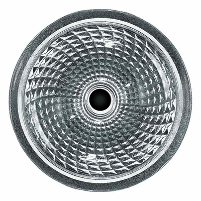 円形の水晶洗面器は洗浄415mmにホテルのダイ カストのための140mmを渡す