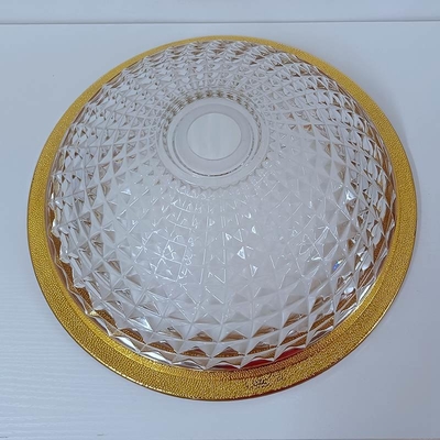 金の端の多彩な洗面器450mmのダイヤモンドの深い容器の円錐形は優雅形づける