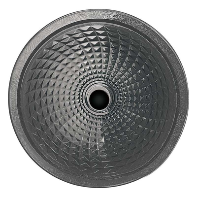 円のハンドメイドの水晶洗面器の容器のガラス浴室は定形煙の灰色を漏斗で注ぐ