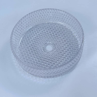 395mmの円形のガラス洗面器手は45mm 直径をホテルの浴室のための穴洗浄しない