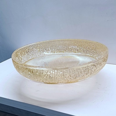 現代風呂のガラス容器盆