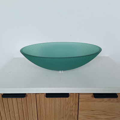 高耐久性のガラス トップ洗浄盆 中央排水位置