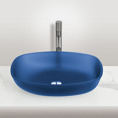 冬のメロン形 マット ブラック 容器 バニティ 盆 溢れ流がない 蛇口穴 単一の穴